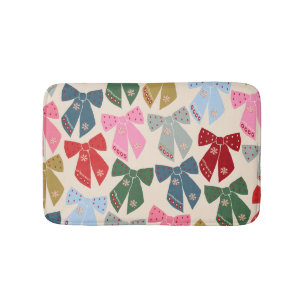 Christmas Bows Coquette Bath Mat
