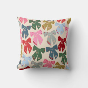 Christmas Bows Coquette Cushion