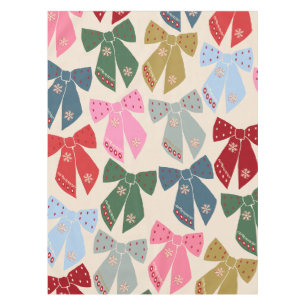 Christmas Bows Coquette Tablecloth