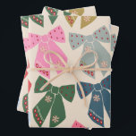 Christmas Bows Coquette Wrapping Paper Sheet<br><div class="desc">Christmas Bows - Coquette Ribbons.</div>