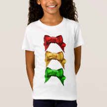 Christmas Bows Girl's Tshirt