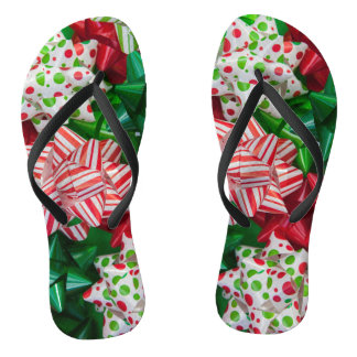 Christmas bows thongs