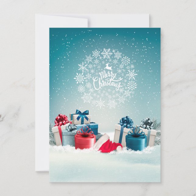 Christmas Box Thank You Card (Front)