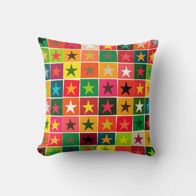 christmas boxed stars cushion (Front)