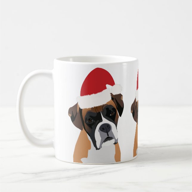 Christmas Boxer Coffee Mug (Left)