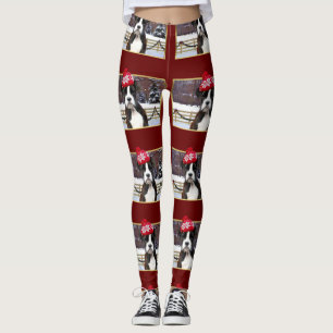 Christmas Boxer dog leggings