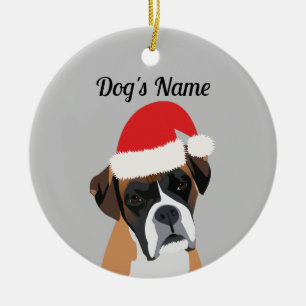 Christmas Boxer Dog Ornament