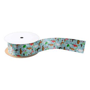 Christmas Boxer Dog Satin Ribbon