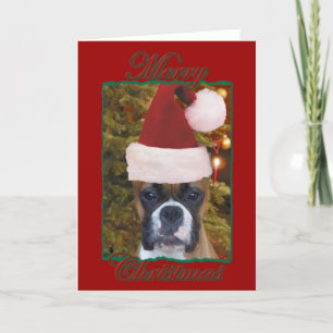 Christmas boxer greeting card