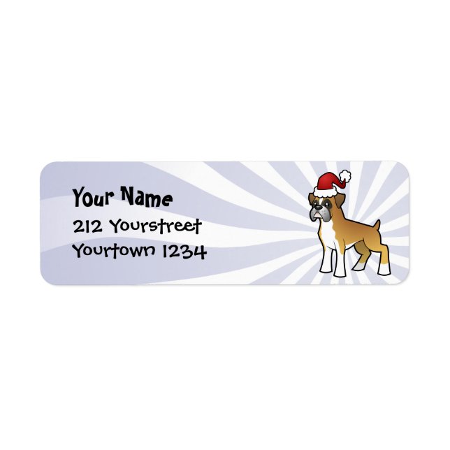 Christmas Boxer Return Address Label (Front)