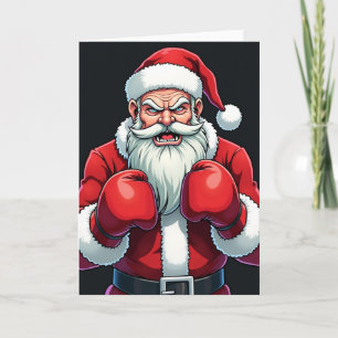 Christmas Boxing Santa Card
