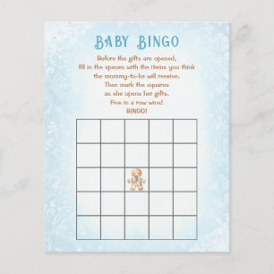 Christmas Boy Baby Shower Game Baby Bingo