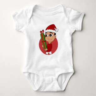 Christmas boy cartoon baby bodysuit