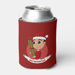 Christmas boy cartoon can cooler