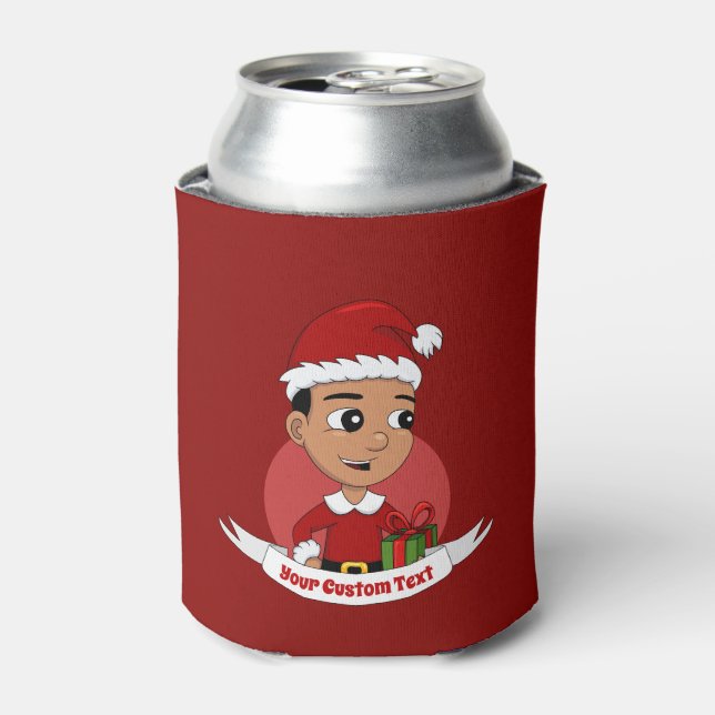 Christmas boy cartoon can cooler (Can Front)