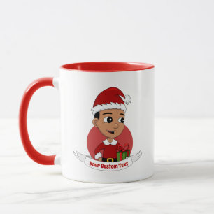 Christmas boy cartoon mug