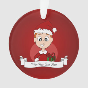 Christmas boy cartoon ornament