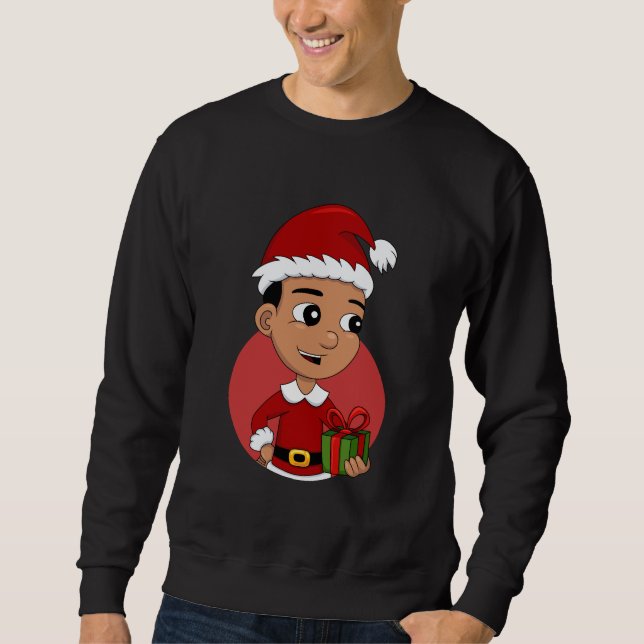 Christmas boy cartoon sweatshirt (Front)