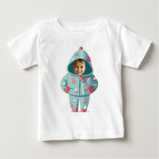 Christmas Boy Face Personalized  Baby T-Shirt