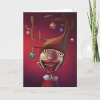 Christmas boy holiday card