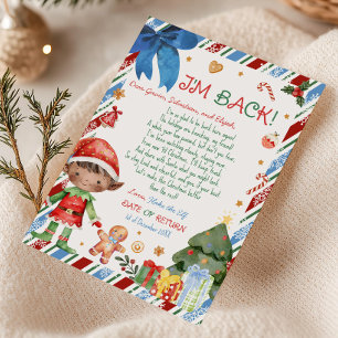 Christmas Boy Letter from Elf Letter Card