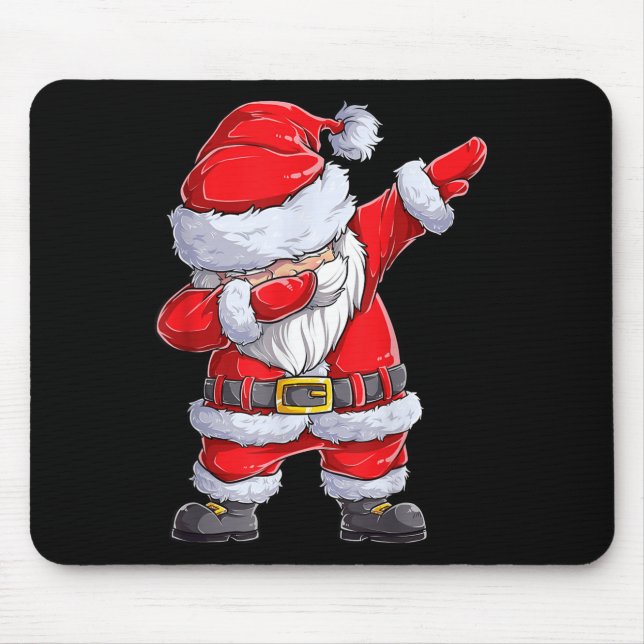 Christmas Boys Dabbing Santa Claus Girls Funny Xma Mouse Pad (Front)