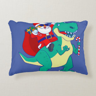 Christmas Boys Dinosaur Santa T Rex Xmas Dino Love Decorative Cushion