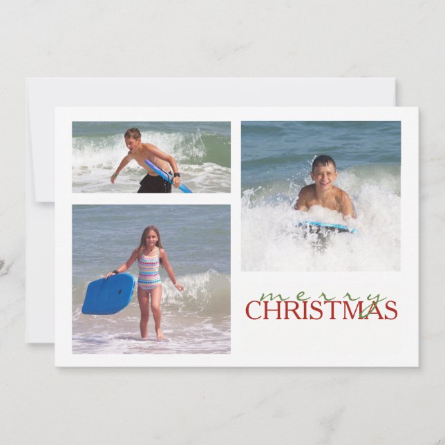Christmas Branch MULTI Double Sided Photo Card (Front)