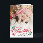 Christmas Branches Holiday Photo Card<br><div class="desc">Celebrate the season with this modern and stylish holiday card from Berry Berry Sweet. Matching items and more design options are available at our store: www.berryberrysweet.com. Background colour can be customised online to best match your photo!</div>