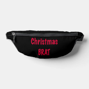 Christmas Brat Red On Black Bum Bags