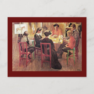 Christmas Break 1909 Holiday Postcard