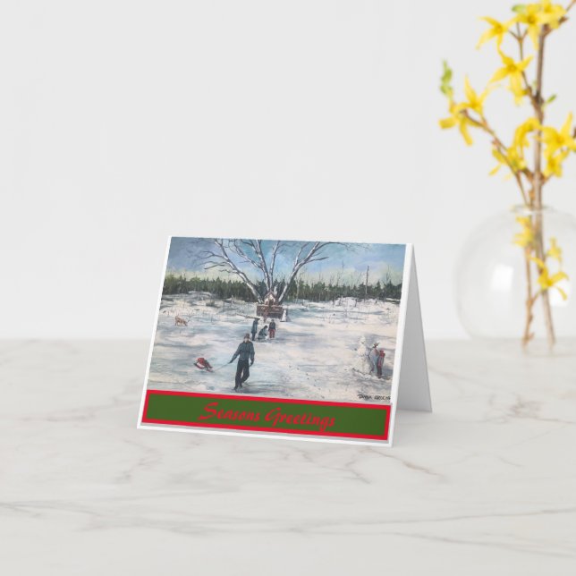 Christmas Break Card (Yellow Flower)