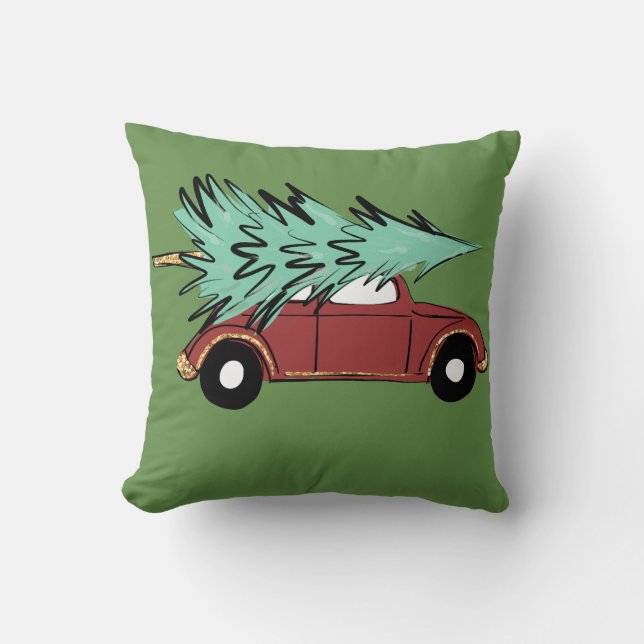 Christmas Break Throw Pillow (Front)