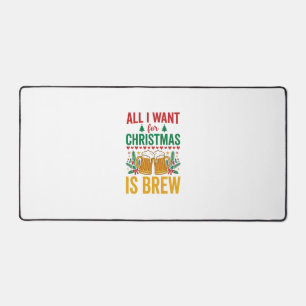 Christmas Brew Holiday Drink Design Desk Mat