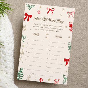 Christmas Bridal Shower How Old Were They Game