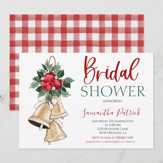Christmas Bridal Shower Invitation (Front/Back)