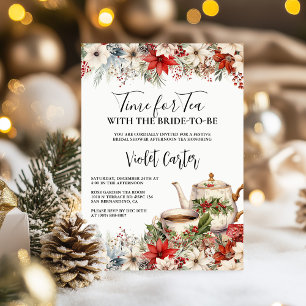 Christmas Bridal Tea Party Bridal Shower Holiday Invitation