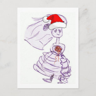Christmas Bride Holiday Postcard