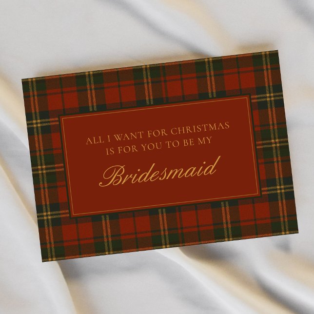 Christmas Bridesmaid Proposal Festive Holiday  Card (Creator Uploaded)