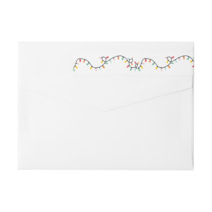 Christmas bright fun colorful modern wrap around label