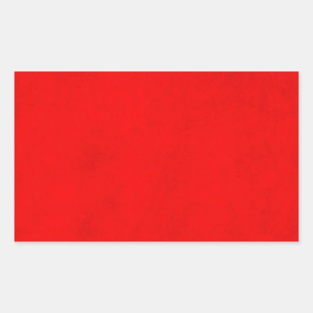 Christmas Bright Red Colour Parchment Paper Blank Rectangular Sticker (Front)
