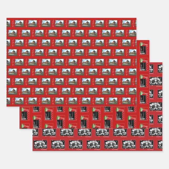 Christmas Bristol Christmas Trio Wrapping Paper Sheet (Set)