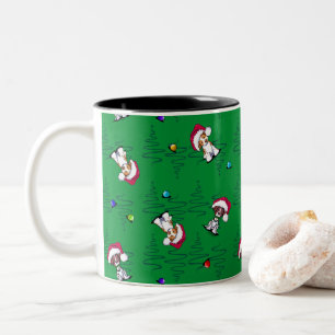 Christmas Brittanies Two-Tone Coffee Mug