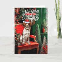 Christmas Brittany Spaniel Dog Naughty or Nice