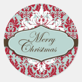 Christmas Brocade Retro Sticker