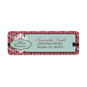 Christmas Brocade Return Label Return Address Label