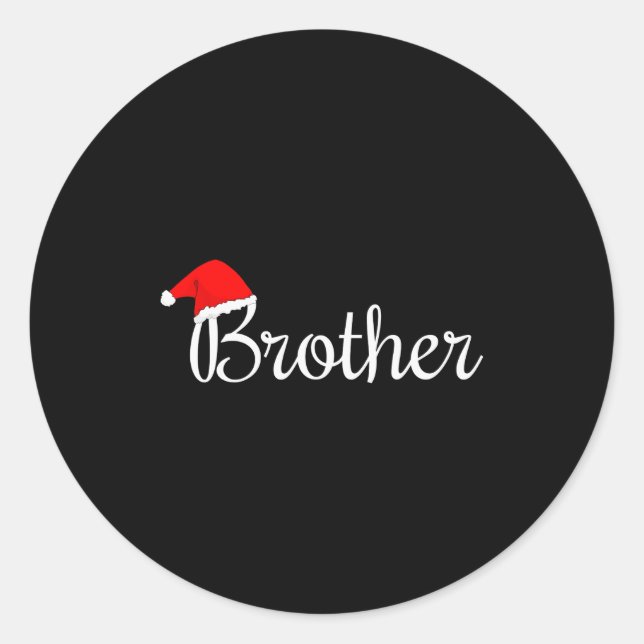 Christmas Brother  Classic Round Sticker (Front)