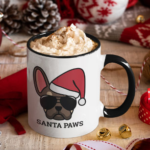 Christmas Brown Tan French Bulldog Mug