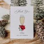 Christmas Brunch and Bubbly Bridal Shower Thank You Card<br><div class="desc">Christmas Bubbly and Brunch Bridal Shower Thank you card. Most letting is editable. Matching items in our store Cava Party Design.</div>