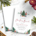 Christmas Brunch Invitation<br><div class="desc">This cute Christmas Brunch invitation features adorable hand-painted watercolor nutcracker toy soldiers with presents under a beautifully decorated Christmas tree with customisable text for adding your name. Find matching items in the Christmas Nutcracker Invitations and Cards collection.</div>